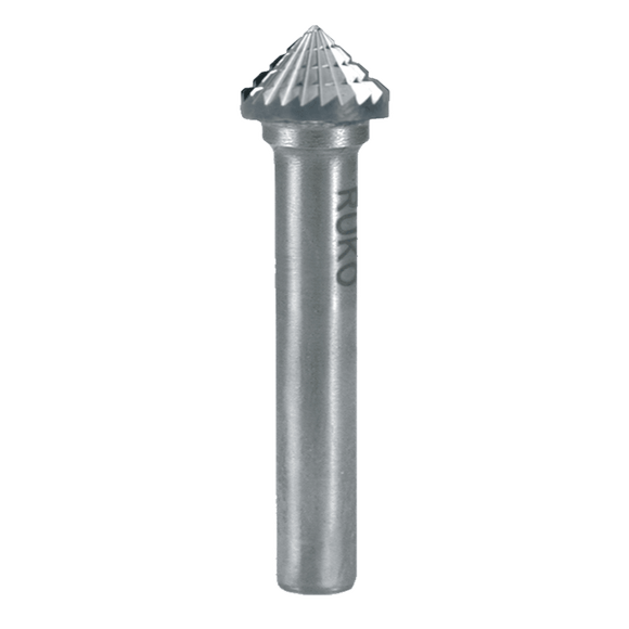 Tungsten carbide rotary burrs shape K cone 90°